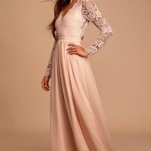 Lulu’s Awaken My love blush pink maxi dress